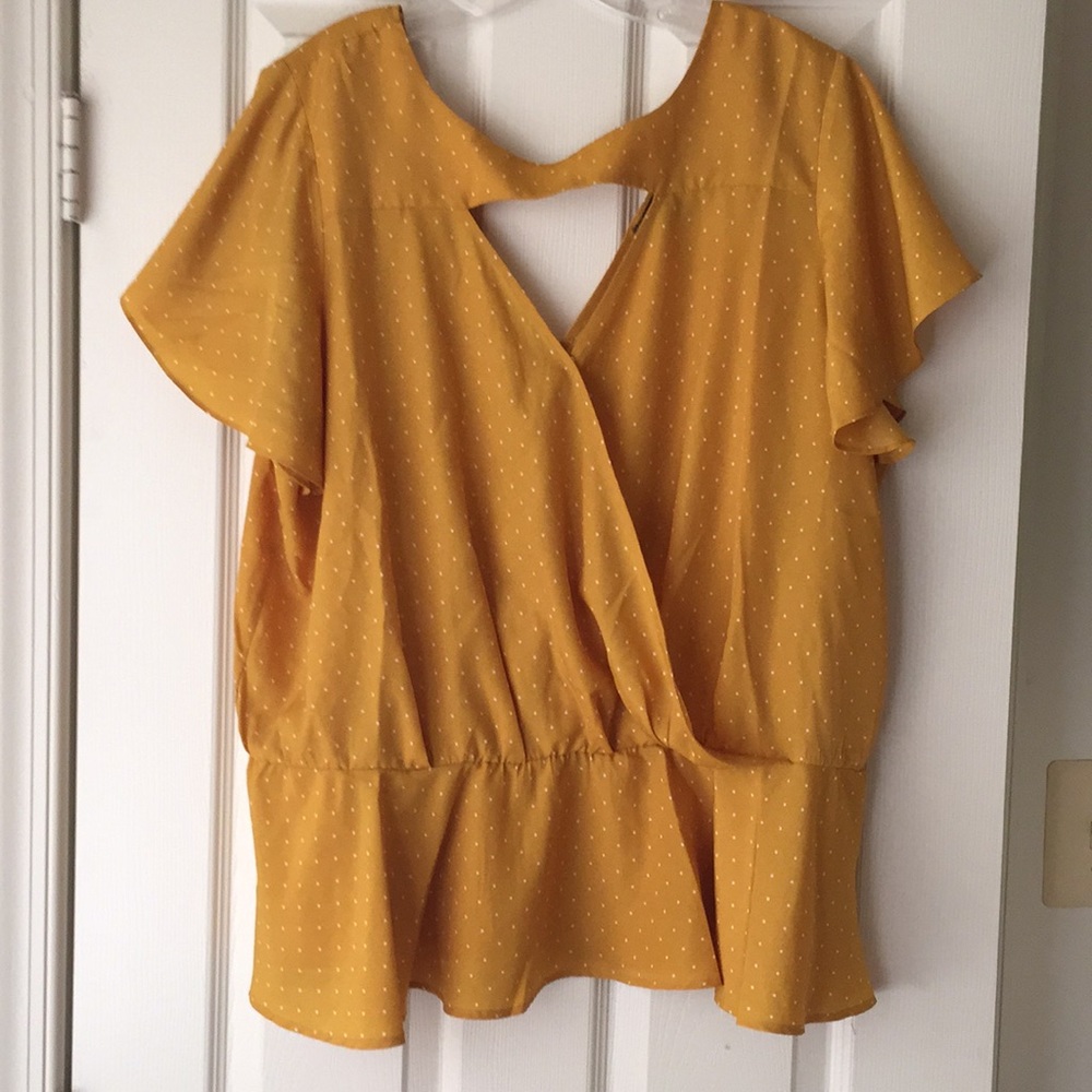 Eloquii Twist Front Cut Out Blouse Size 22